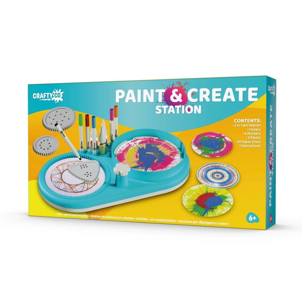 Crafty Spin Art Spiral Paint Create Station Smyths Toys UK