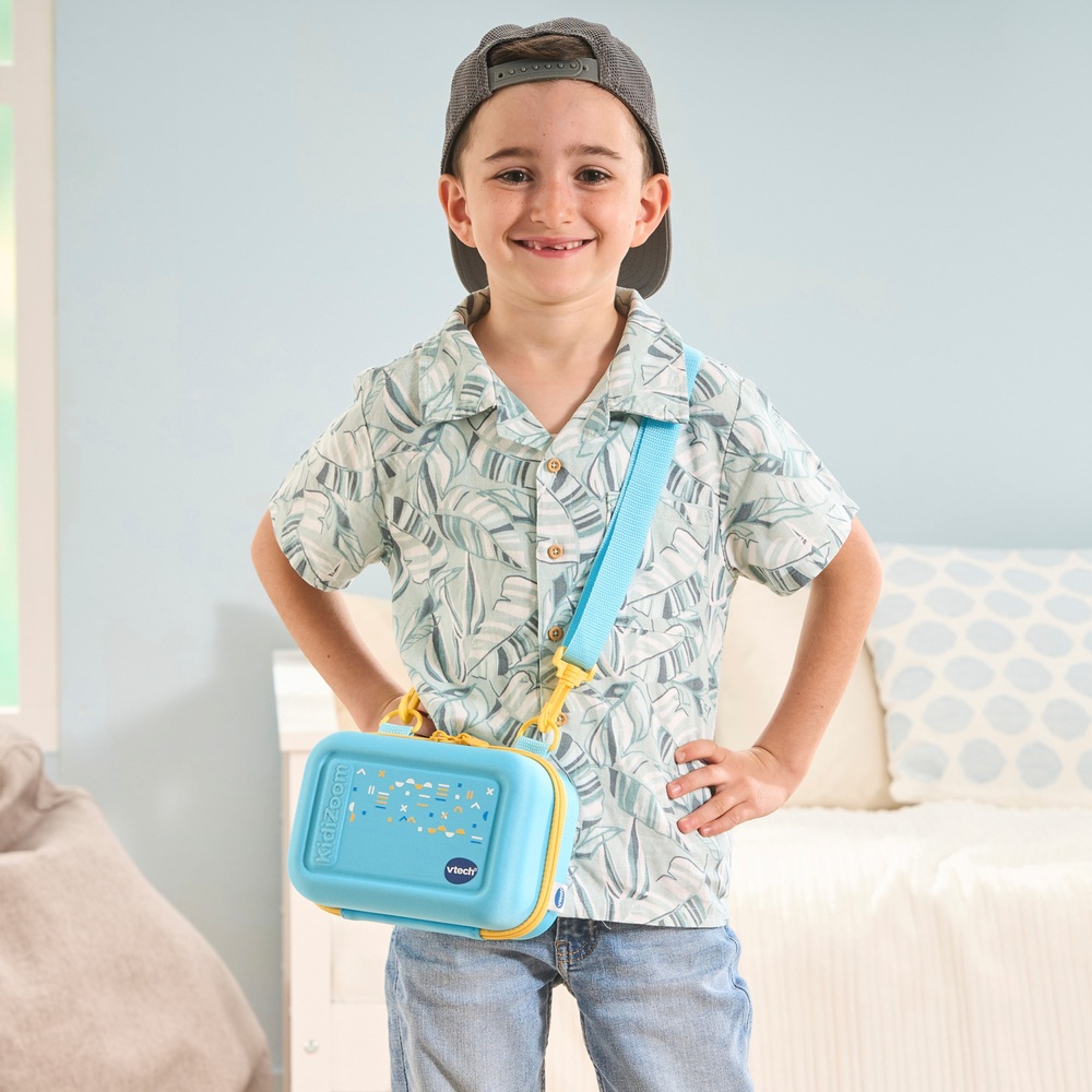 Tourmate Hartschalen-Tasche Für VTech KidiZoom PrintCam – Wasserdicht & Stoßfest, Mit Schultergurt & Netzfach (Blau)