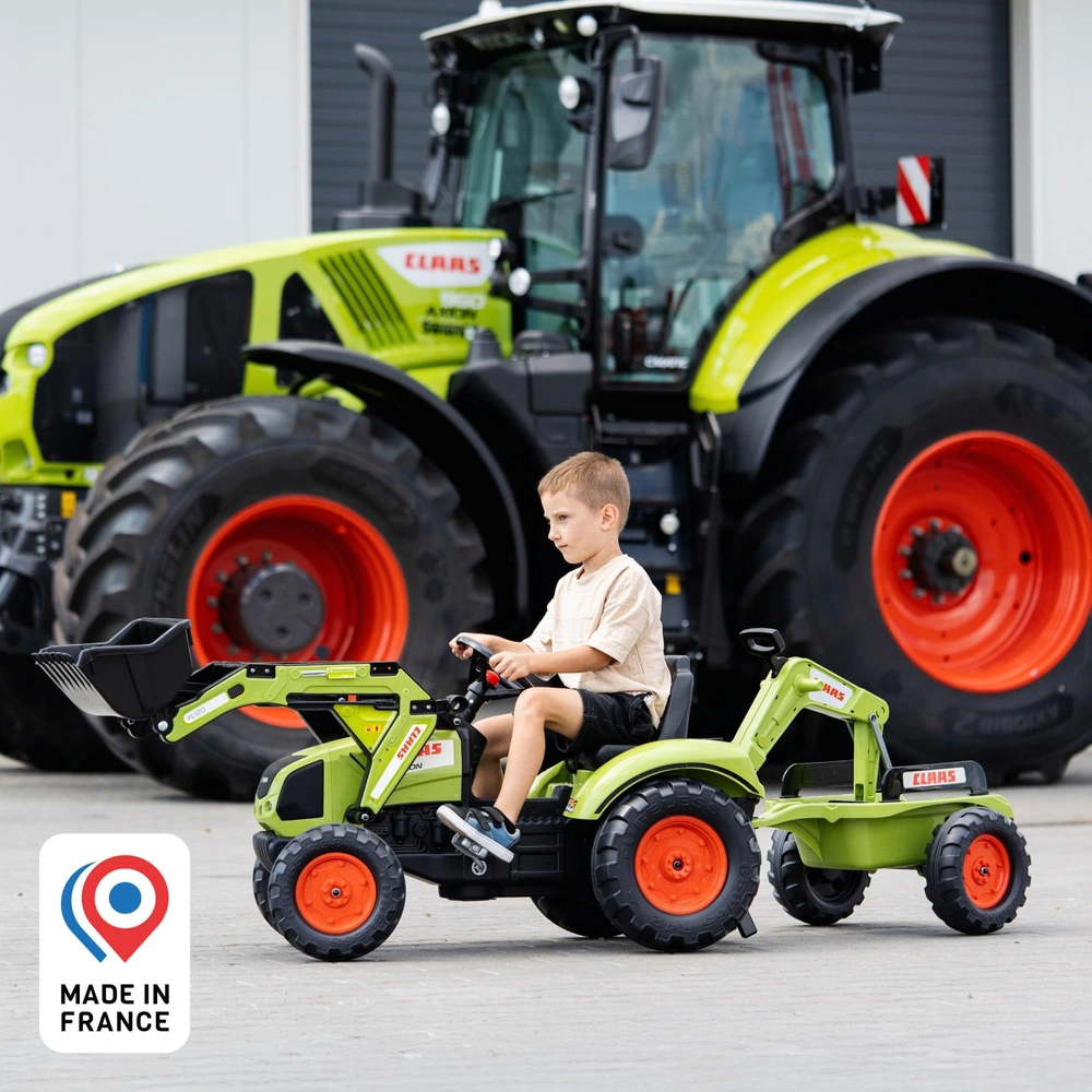CLAAS Backhoe Ride On with Excavator and Trailer Smyths Toys Ireland