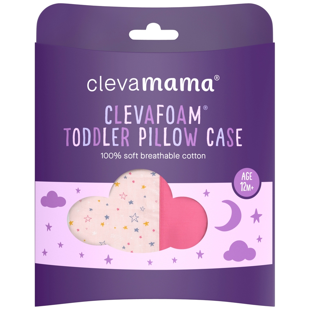 ClevaMama ClevaFoam Toddler Pillow Case Pink Smyths Toys UK