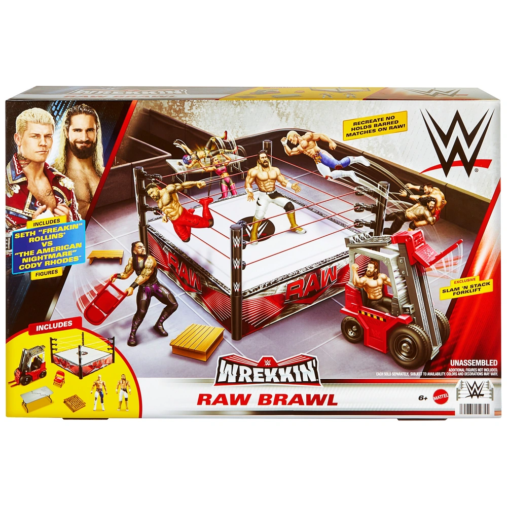 TOMY WWE Seth Rollins Smash Brawler - Action Figure 4 Pollici Con Azione Di Pugni