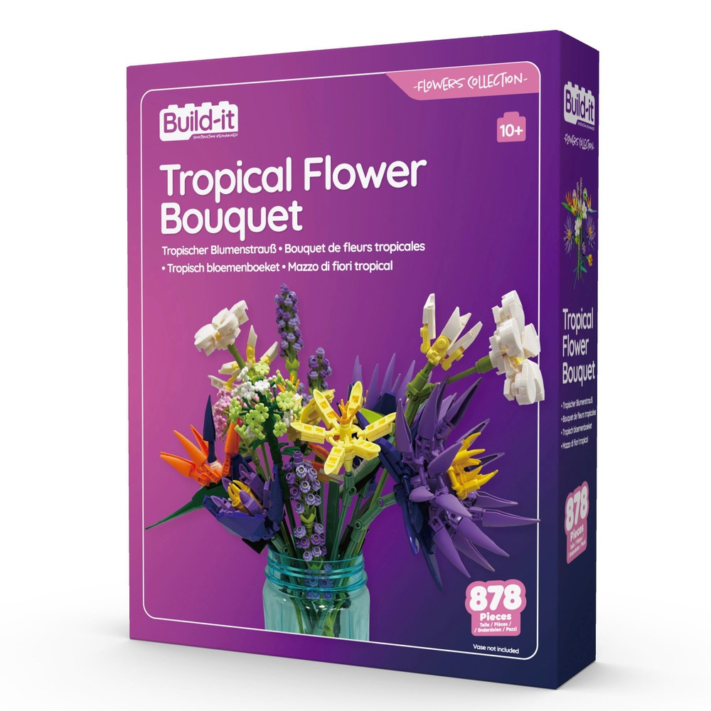 Build-It Tropical Flower Bouquet Set | Smyths Toys UK