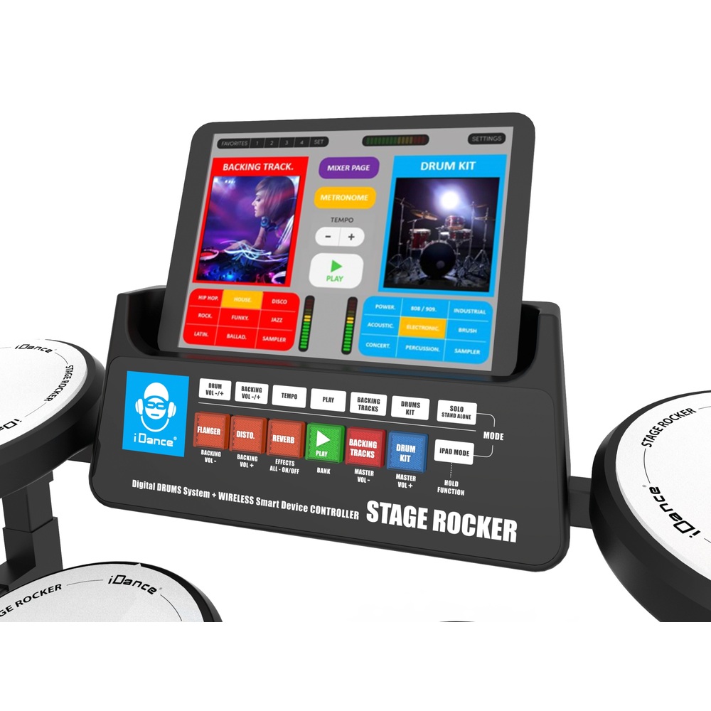iDance Stage Rocker Electronic Drum Kit Smyths Toys UK