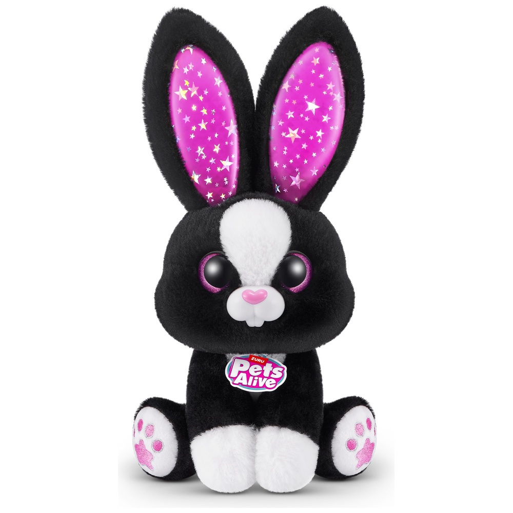 Pets Alive by ZURU Magic Bunnies Interactive Plush Set Sootie Black ...