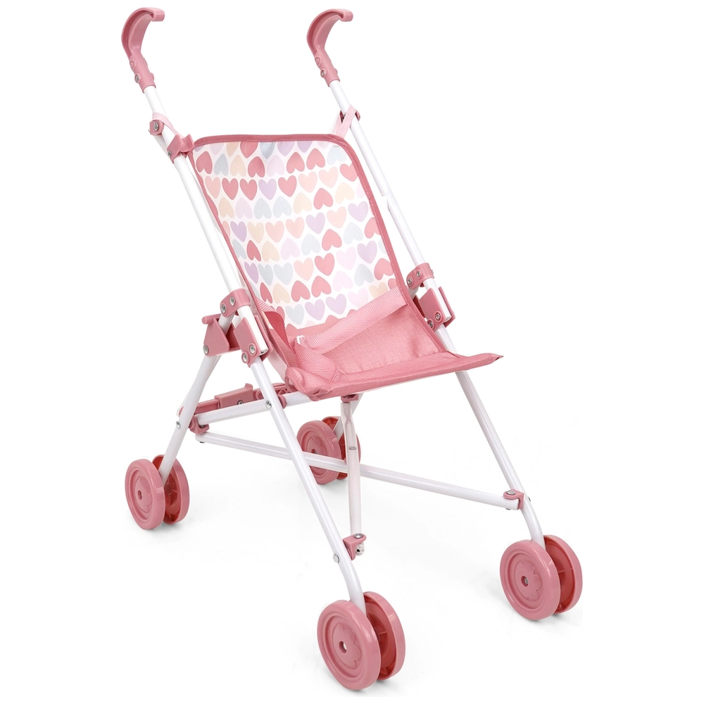 Baby Doll Umbrella Stroller Pink Heart Print 50cm Smyths Toys