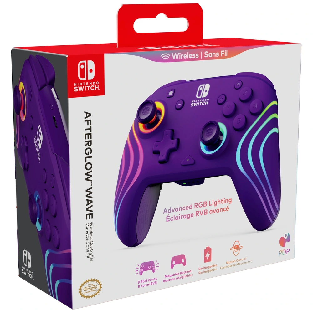 PDP Gaming Nintendo Switch Afterglow Wave Wireless Controller