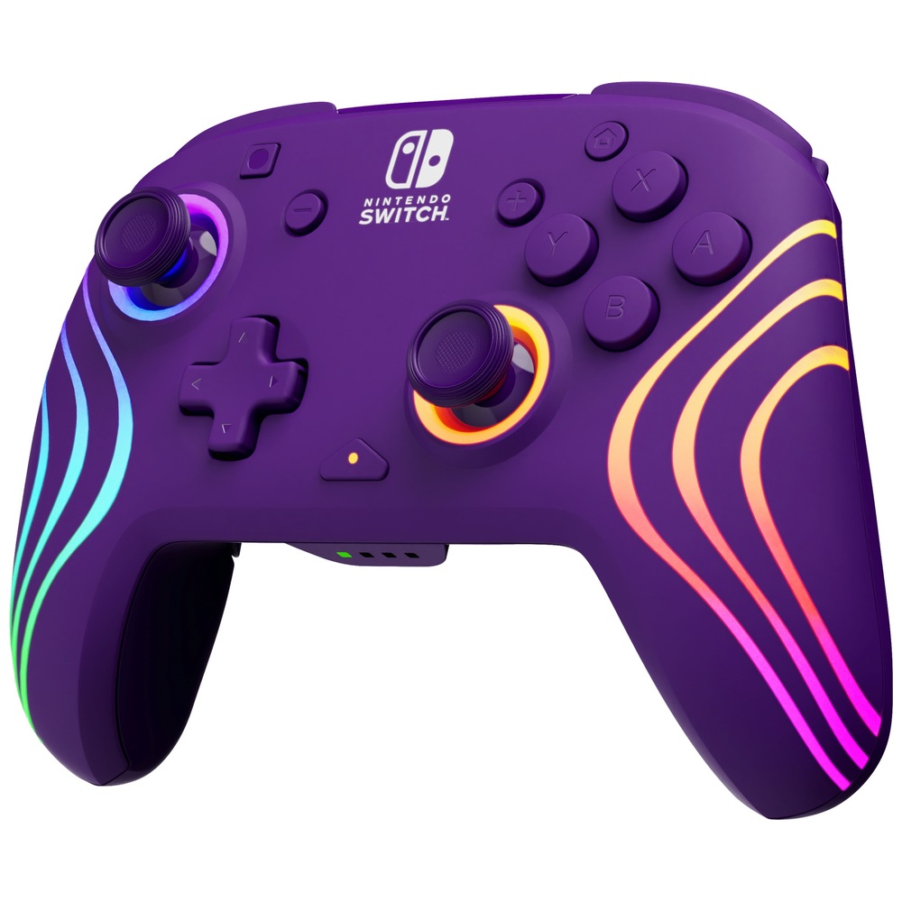 PDP Gaming Nintendo Switch Afterglow Wave Wireless Controller - Purple ...