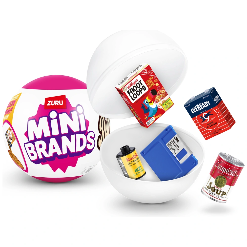 5 Surprise Mini Brands Collectors Case Series 1 By Zuru (Includes 2 Mini Toys) Red