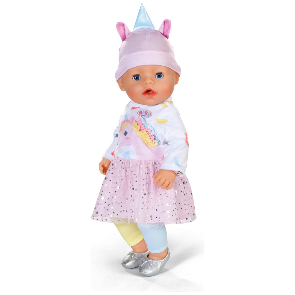 BABY born Puppe Emma mit Einhorn Outfit 43 cm | Smyths Toys Österreich