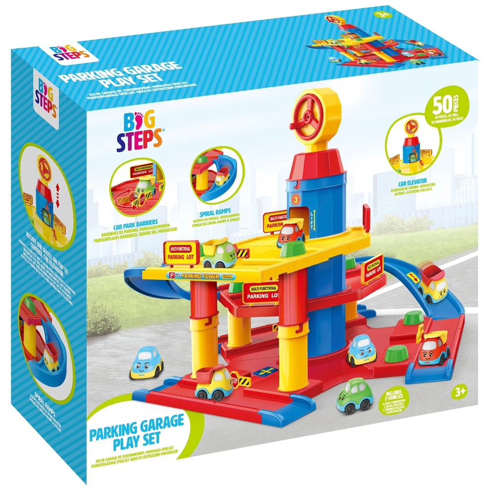 Model Car Park Playset Big Steps Playset Parking Garage With Cars - Main Image