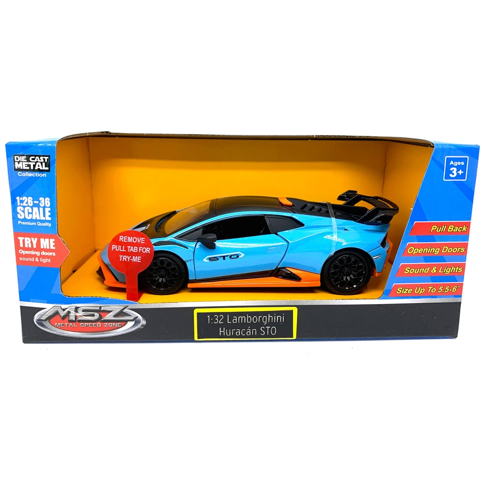 1:32 Lamborghini Huracan STO Pull Back Diecast Car | Smyths Toys UK