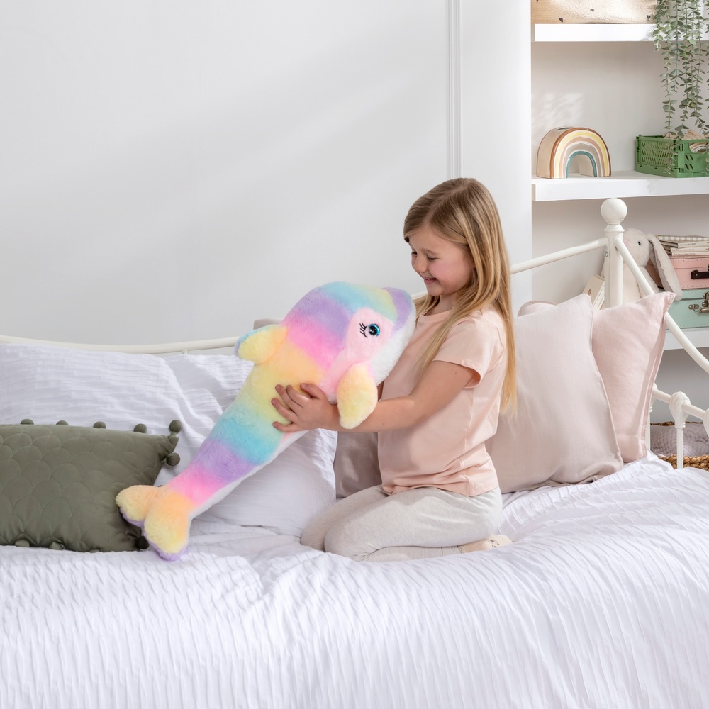 Pearl the Tie-Dye Dolphin Soft Toy 60cm | Smyths Toys Ireland