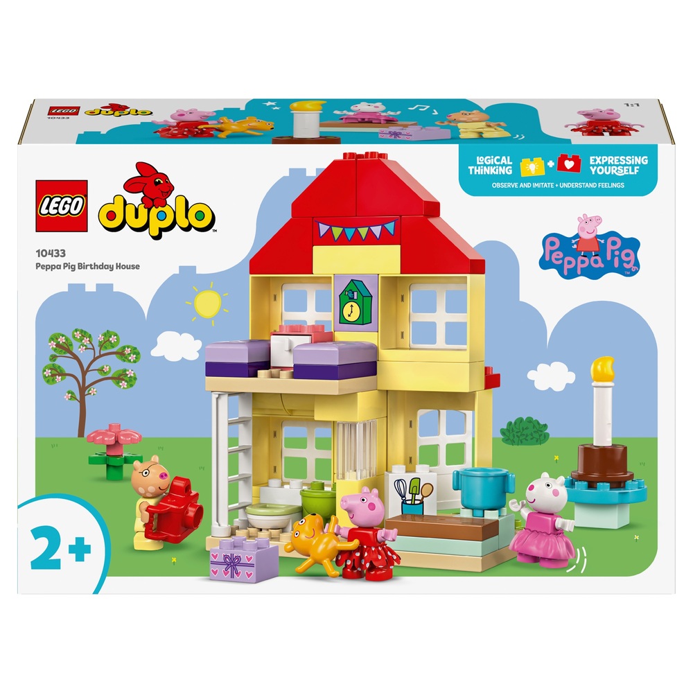 LEGO DUPLO 10433 Peppa Pig Birthday House Playset | Smyths Toys UK