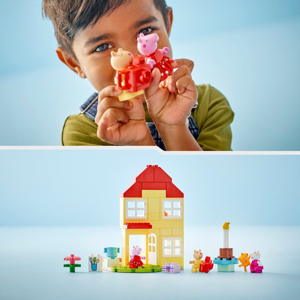 LEGO DUPLO 10433 Peppa Pig Birthday House Set | Smyths Toys UK