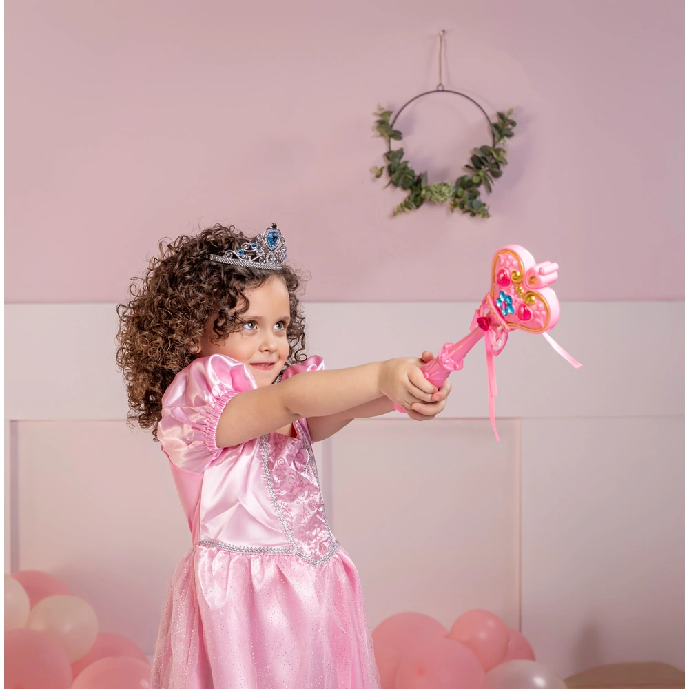 Baguette Lumineuse Rotative Étoile De Fée Princesse – Accessoire Lumineux Fibre Optique Pour Enfants Et Fêtes