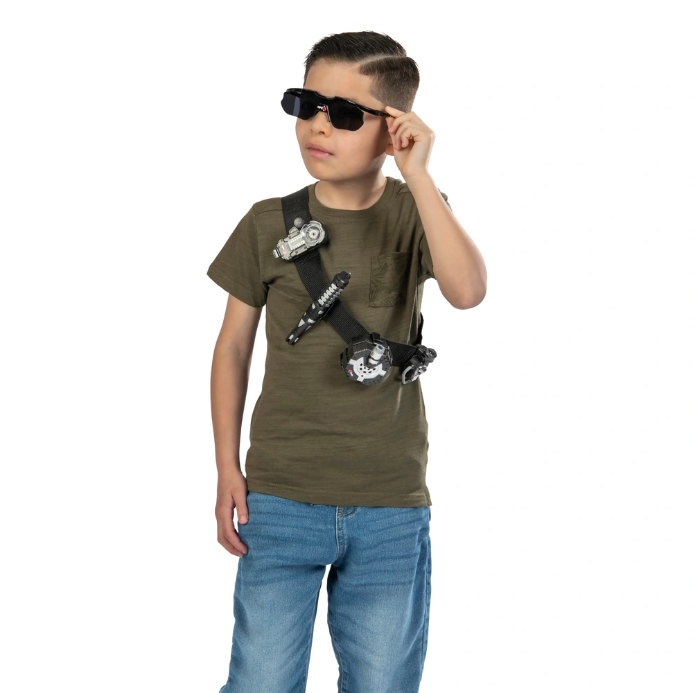 SelfTek Kit Détective Enfant 48 Pièces – Lunettes D'Agent, Stylo Invisible UV, Loupe, Empreintes & Badges – Anniversaire Espion Parfait !