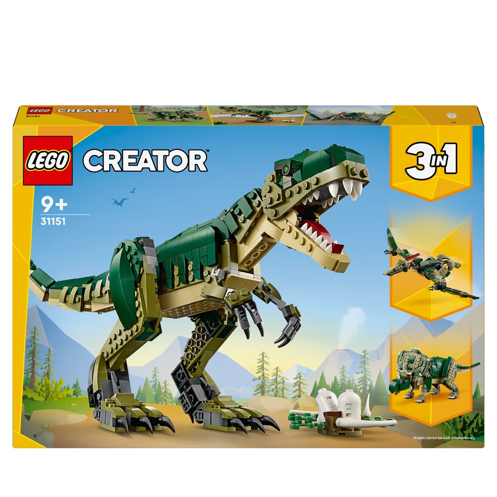 LEGO Creator 31151 3-in-1 T. Rex Dinosaur Figure Set | Smyths Toys UK