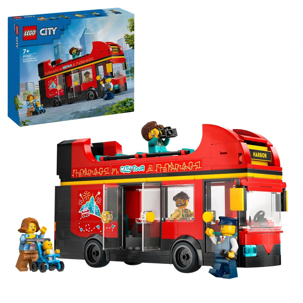 LEGO City 60407 Red Double-Decker Sightseeing Bus Set Smyths Toys UK