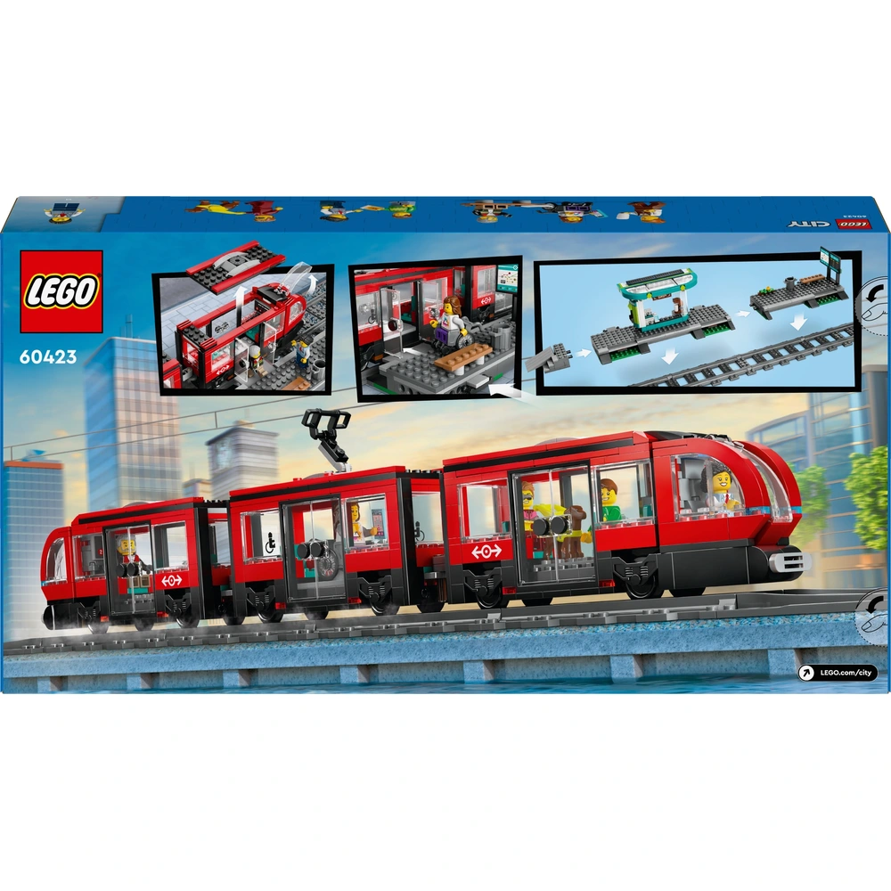 LEGO City 60423 Downtown Streetcar and Station Set Smyths Toys UK