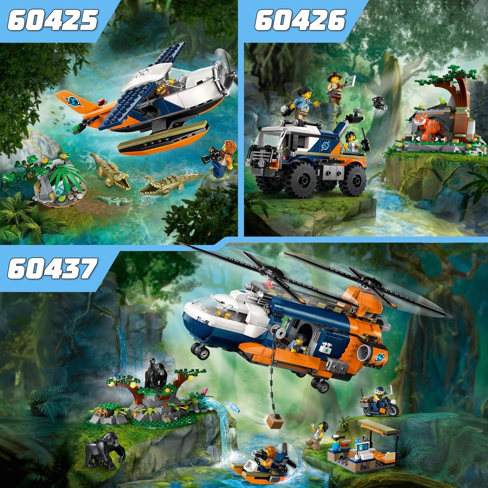 LEGO City 60425 Jungle Explorer Water Plane Toy Set | Smyths Toys UK