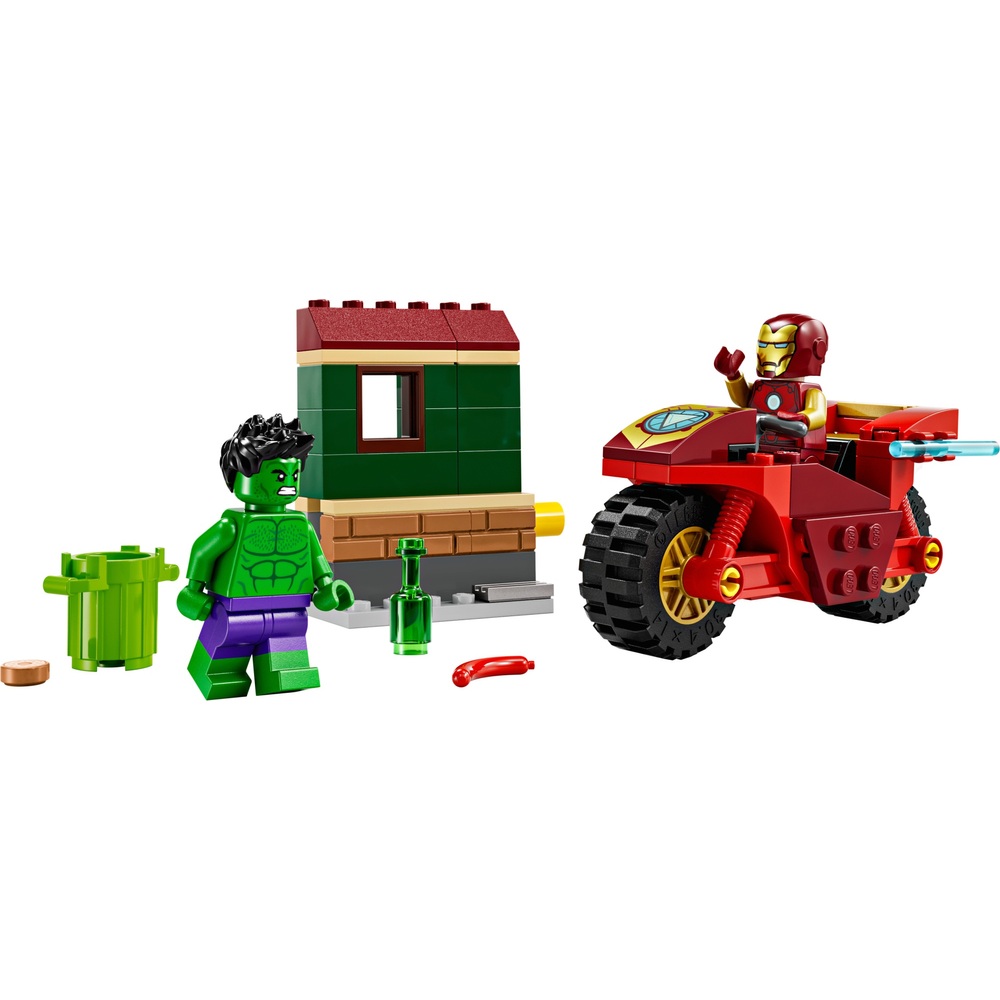 LEGO Marvel Super Heroes 76287 Iron Man mit Bike und der Hulk | Smyths ...