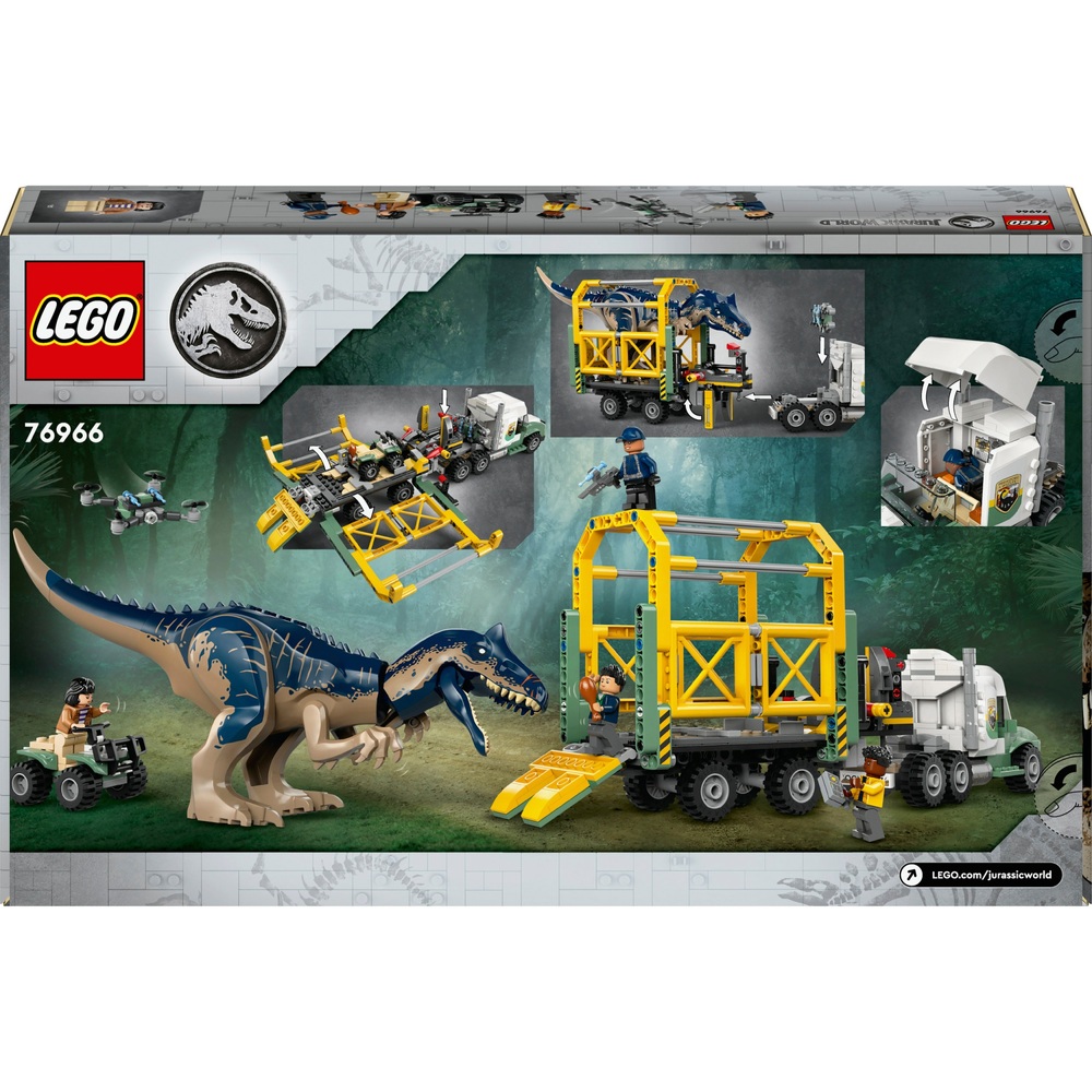 LEGO Jurassic World 76966 Dinosaur Missions Allosaurus Transport Truck Set Smyths Toys UK