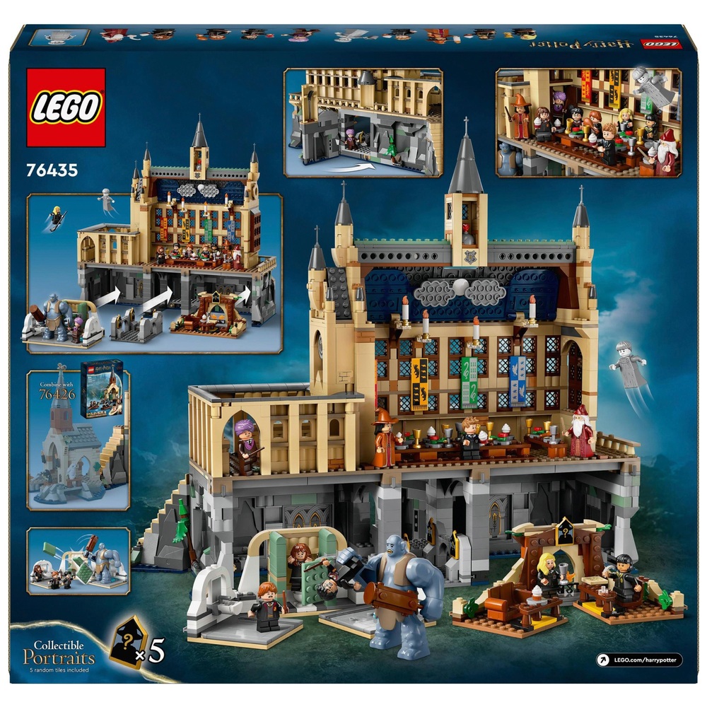 LEGO Harry Potter 76435 Hogwarts Castle: The Great Hall Set | Smyths ...