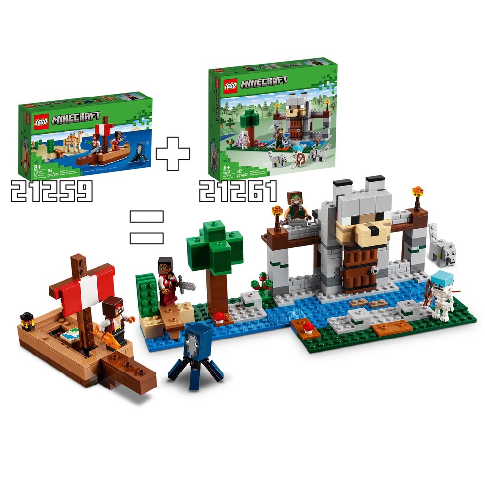 LEGO Minecraft 21259 The Pirate Ship Voyage Set | Smyths Toys UK