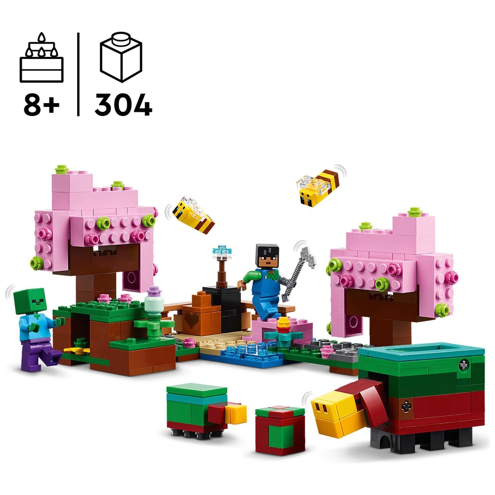 LEGO Minecraft 21260 The Cherry Blossom Garden Set | Smyths Toys UK