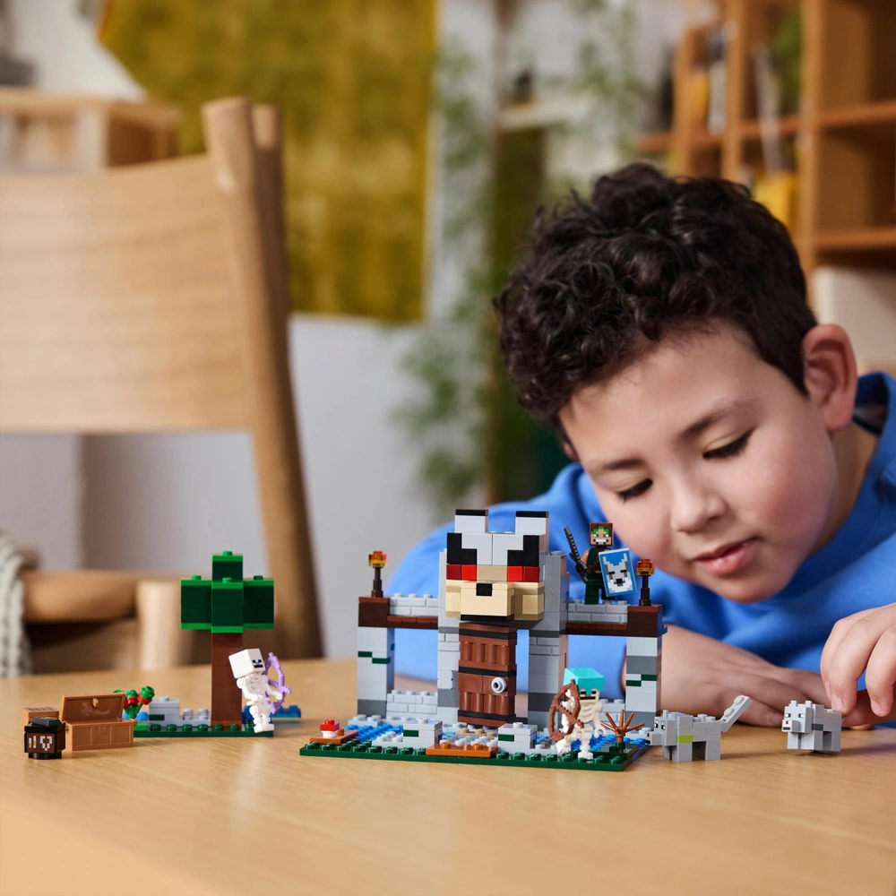 Mattel Minecraft Fusion Figur Wolf – Zum Selberbauen, Teile Tauschbar, Für Kinder Ab 6