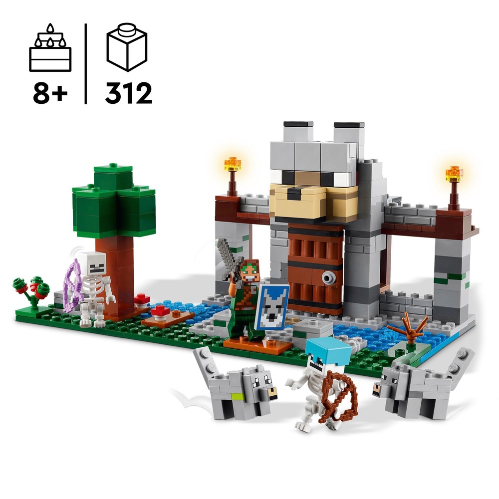 LEGO Minecraft 21261 The Wolf Stronghold Set | Smyths Toys UK