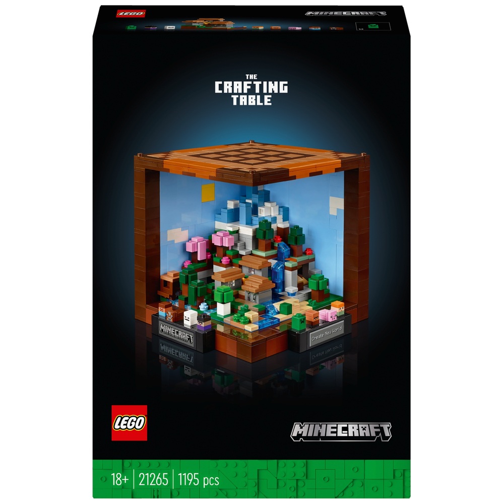 LEGO Minecraft 21265 The Crafting Table Set for Adults Smyths Toys UK