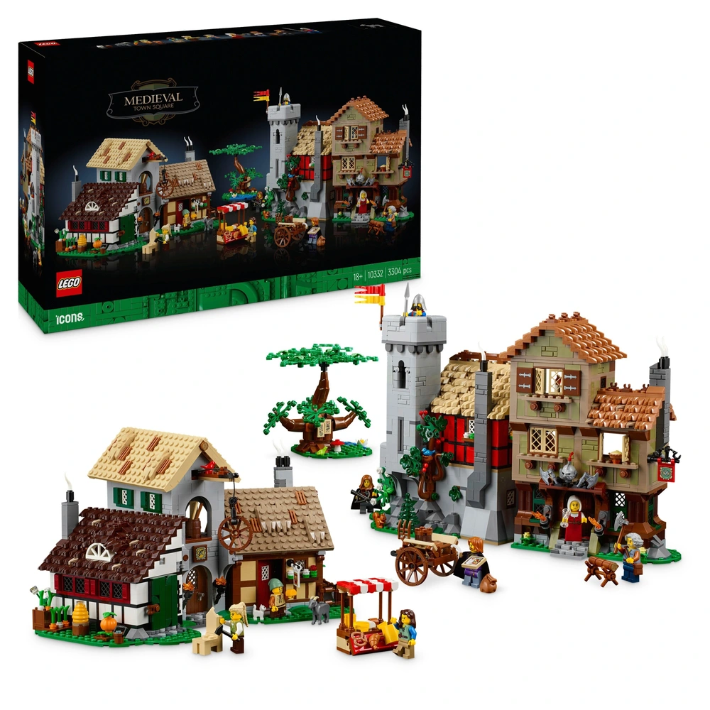 LEGO Icons 10332 Medieval Town Square Market Village Buildings Set