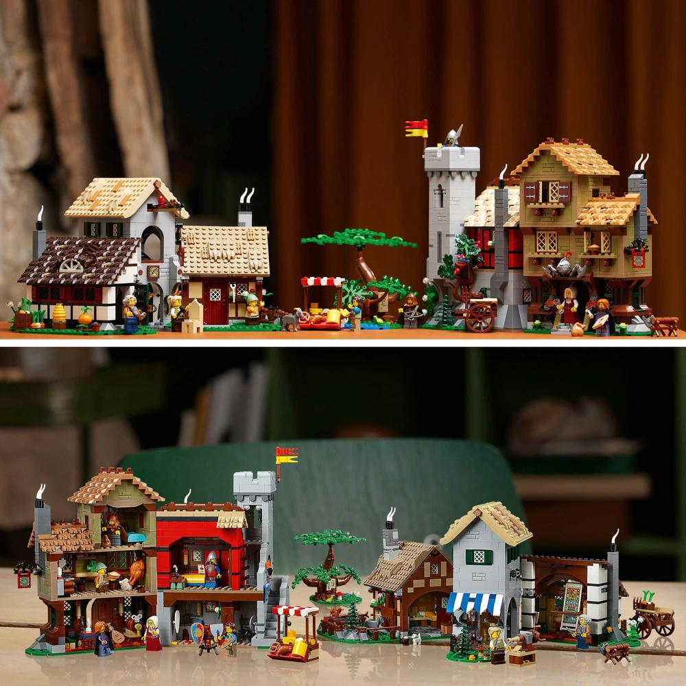 LEGO Icons 10332 Medieval Town Square Market Village Buildings Set