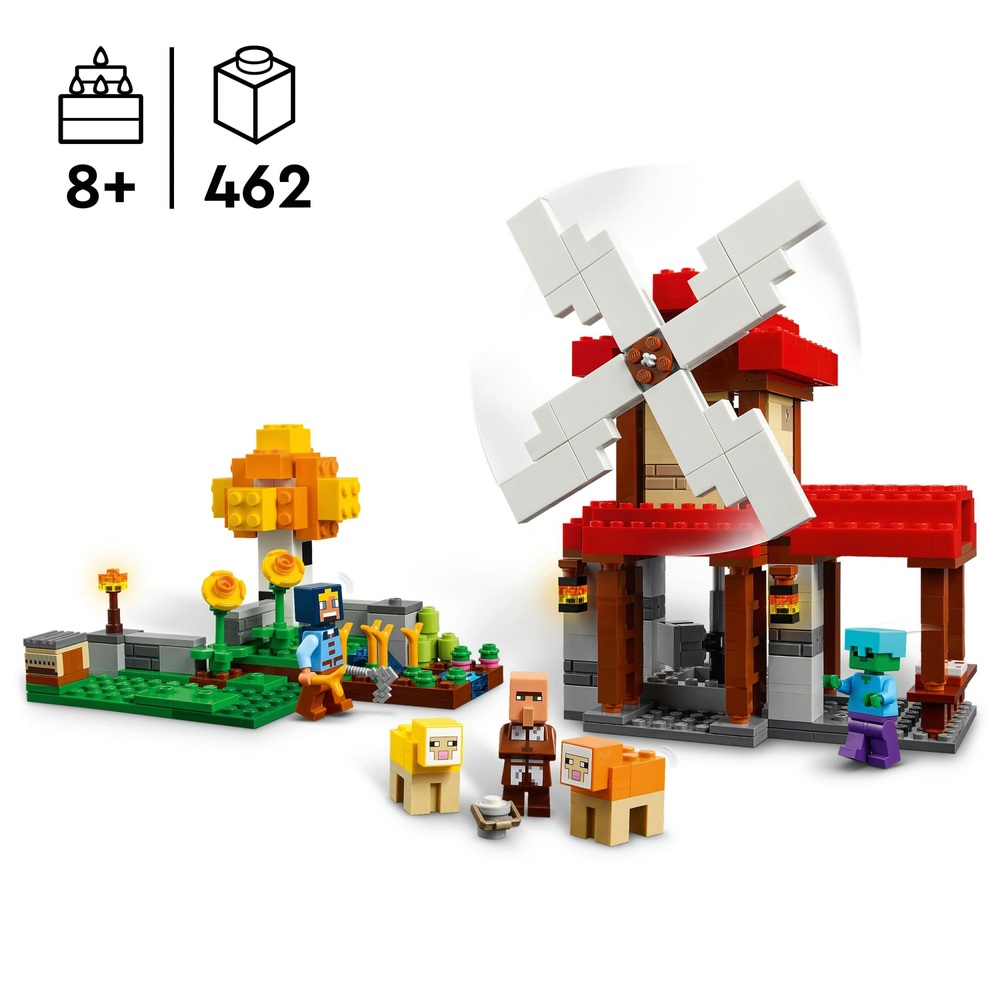 LEGO Minecraft 21262 World The Windmill Farm Set | Smyths Toys UK