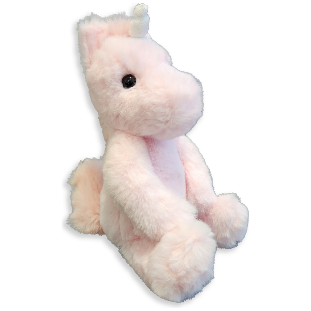 Pink fluffy unicorn stuffed animal deals