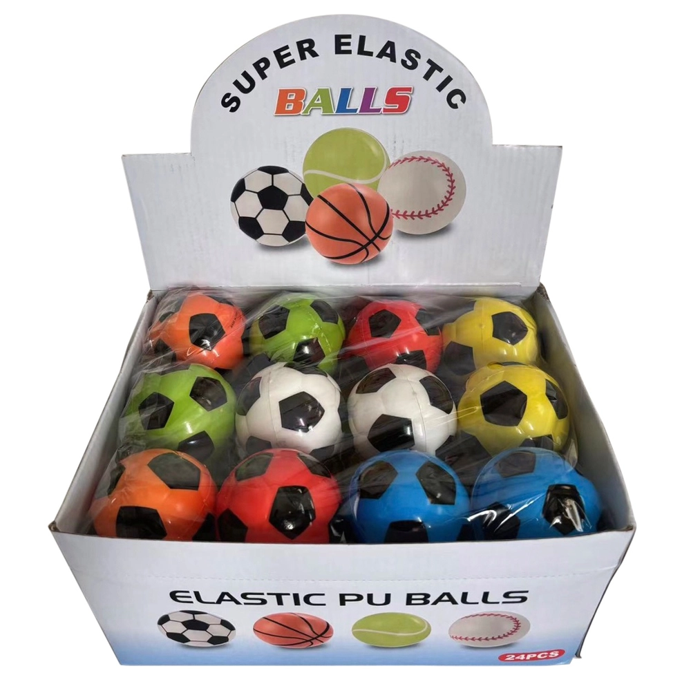 Lot de 6 Balles Ultra Rebondissantes - Motif Football - Idéal pour les amateurs de Foot - Sport