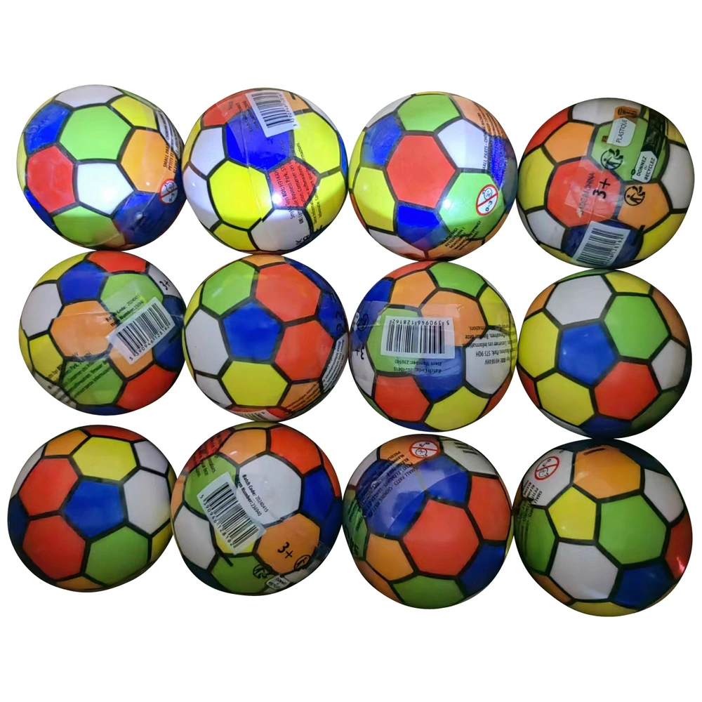 Lot De 10 Balles Rebondissantes Schramm® Design Football 27mm - Couleurs Assorties - Parfaites Pour Tombola Et Jeux