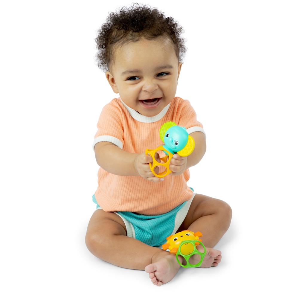 Manhattan Toy Skwinkle – Beißring & Rassel-Spielzeug Für Babys | BPA-freier Kunststoff & Holz | Fördert Motorische Fähigkeiten