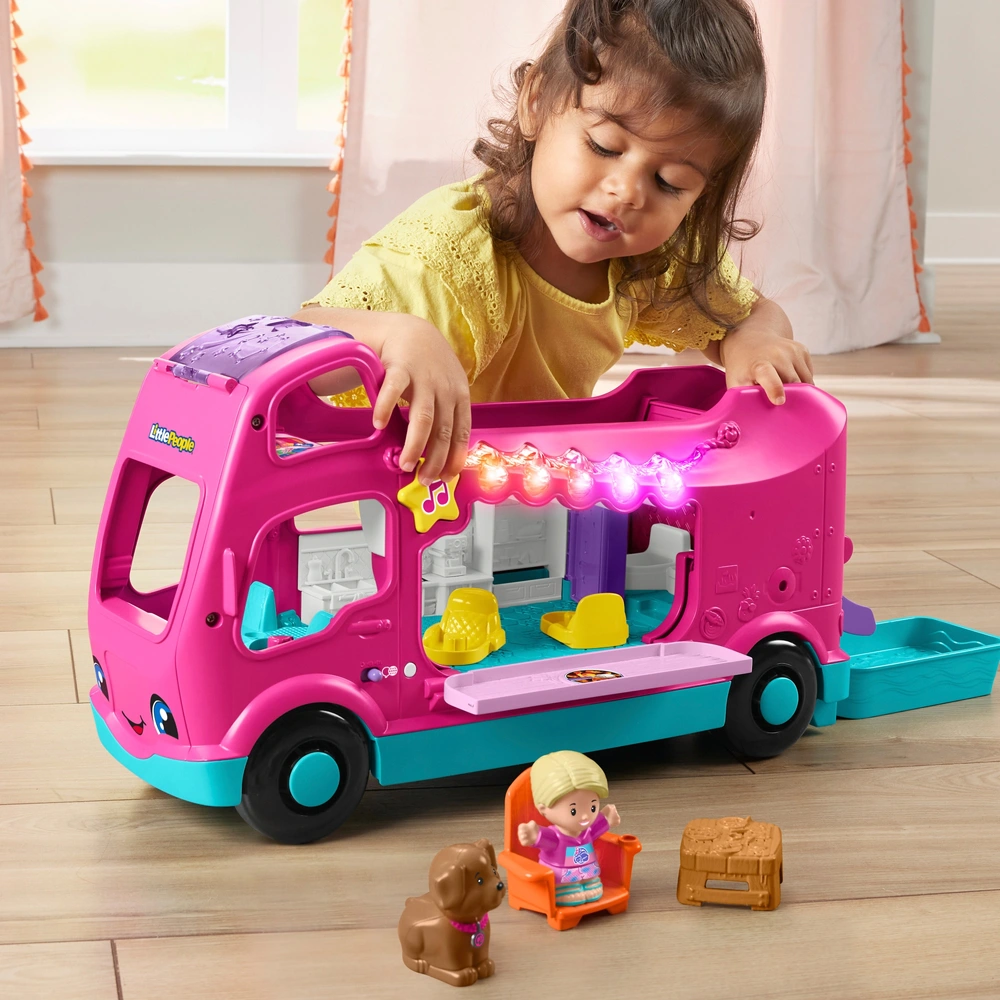 Little People Barbie Wohnwagen Little Dreamcamper Set mit Licht