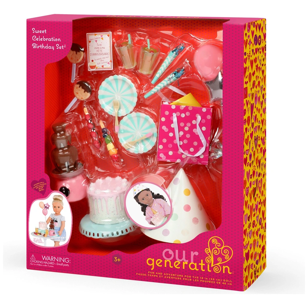 Our Generation Birthday Party Sweet Celebration Accessory Set