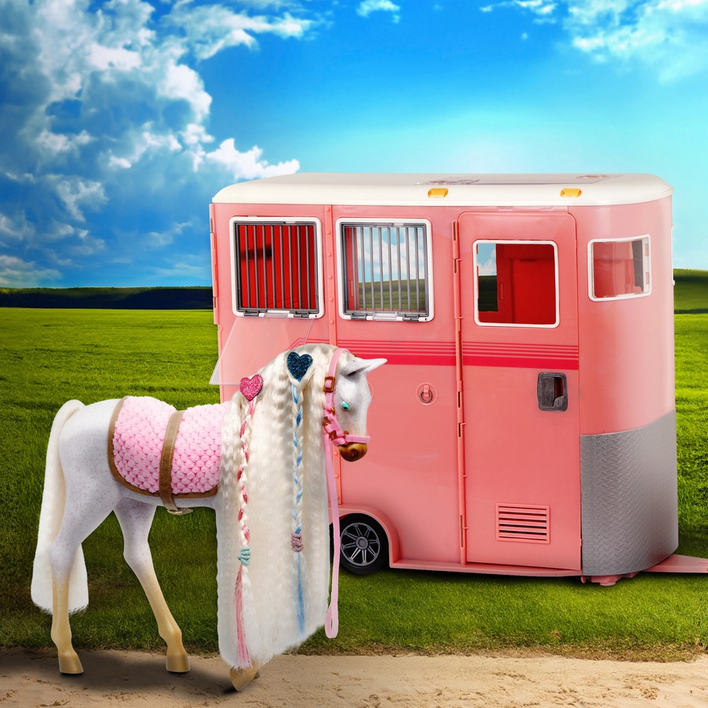 Our Generation Horses Mane Attraction Horse Trailer and Accessories Playset Smyths Toys UK