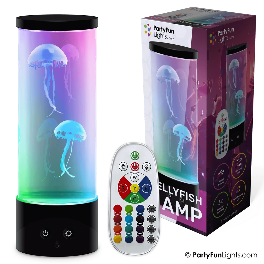 MOPOIN Lava Lamp LED, mini-vis, lavalamp, aquariumlamp met 3 vissen, vislamp, desktop, kleurwissellamp, kwallen, lamp, sfeerlicht, decoratie voor thuis, kantoor, leuke cadeaus voor kinderen