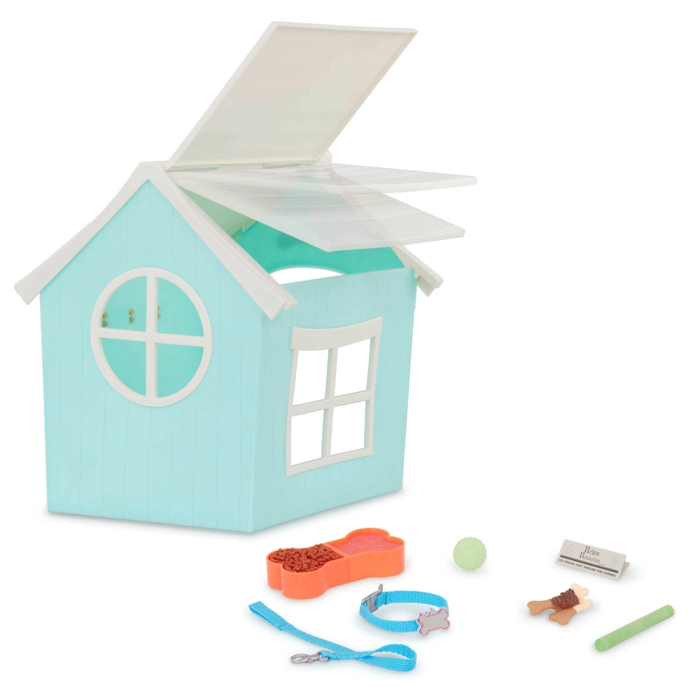 Niche Pour Chien Our Generation – Rose – 15 Cm – Avec Accessoires – Pour Poupées – Dès 3 Ans