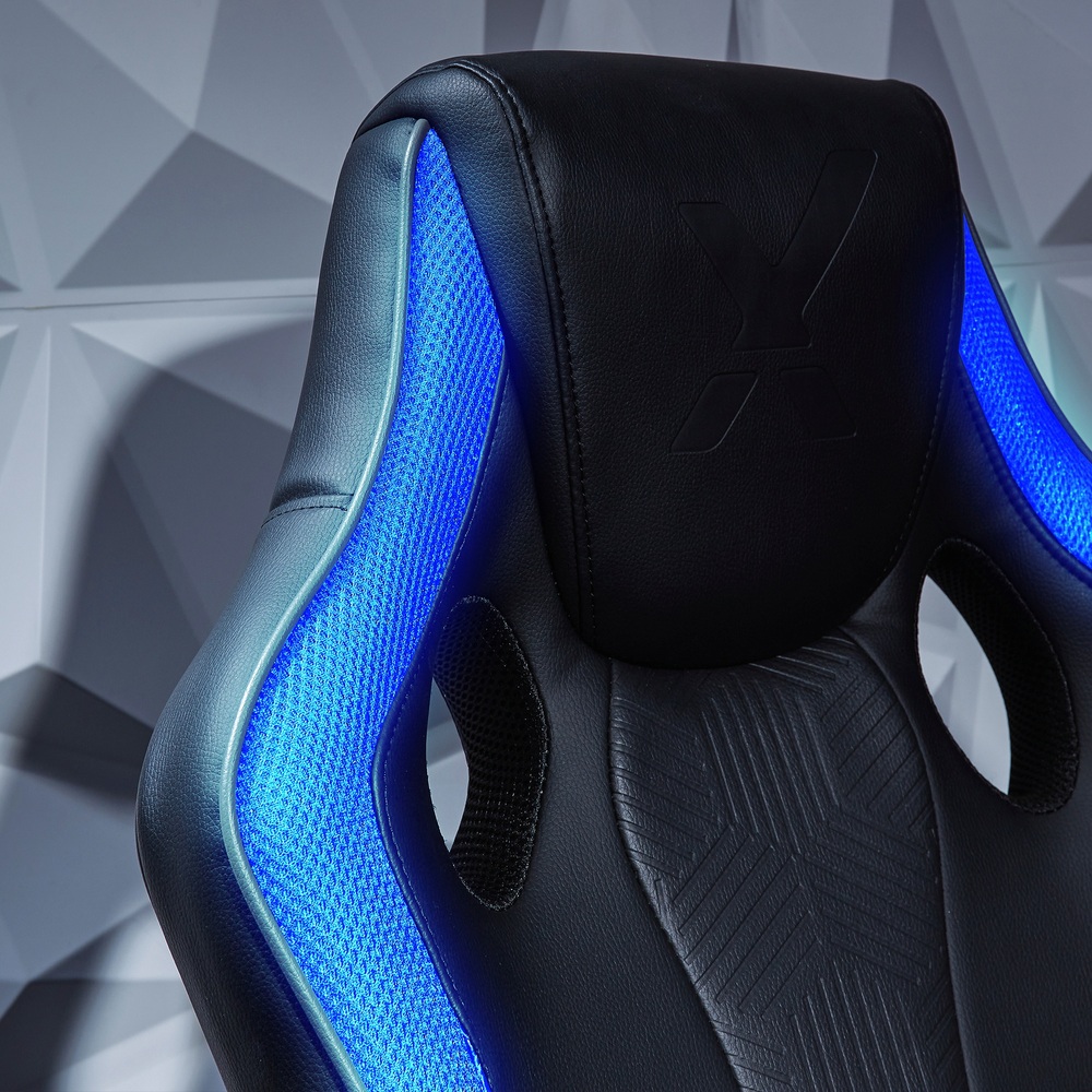 X Rocker RGB Gaming-Stuhl Cobra mit LED-Beleuchtung, schwarz | Smyths ...