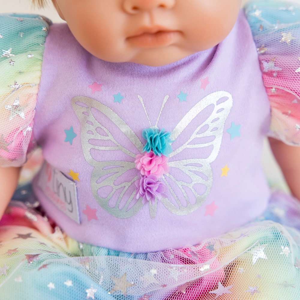 Tiny Treasures Baby Doll Clothes Butterfly Dress Outfit 44cm | Smyths ...