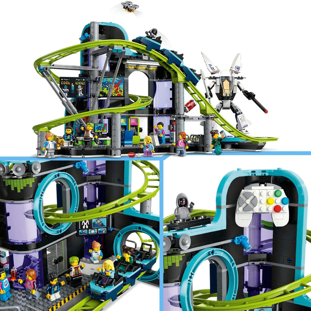 LEGO City 60421 Robot World Roller-Coaster Park Set | Smyths Toys UK