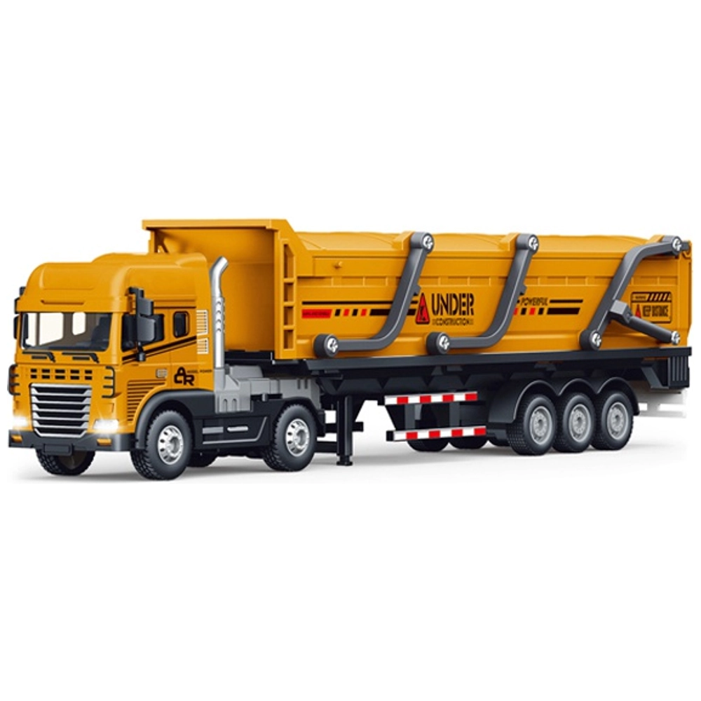 Diecast Lights and Sounds Gravel Trailer Truck 1:24 Scale Smyths