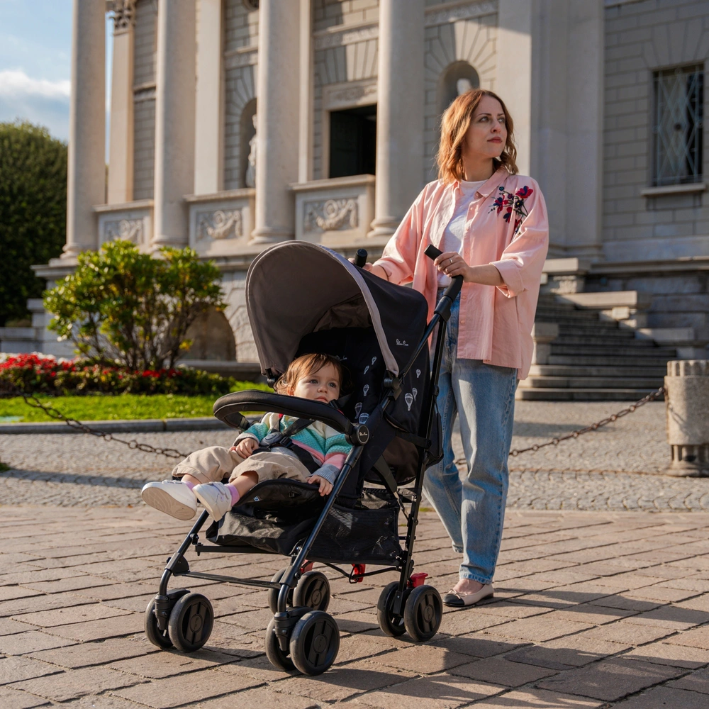 Baby Silver Cross Pop Newborn Insert Zest Blue Stroller Silver