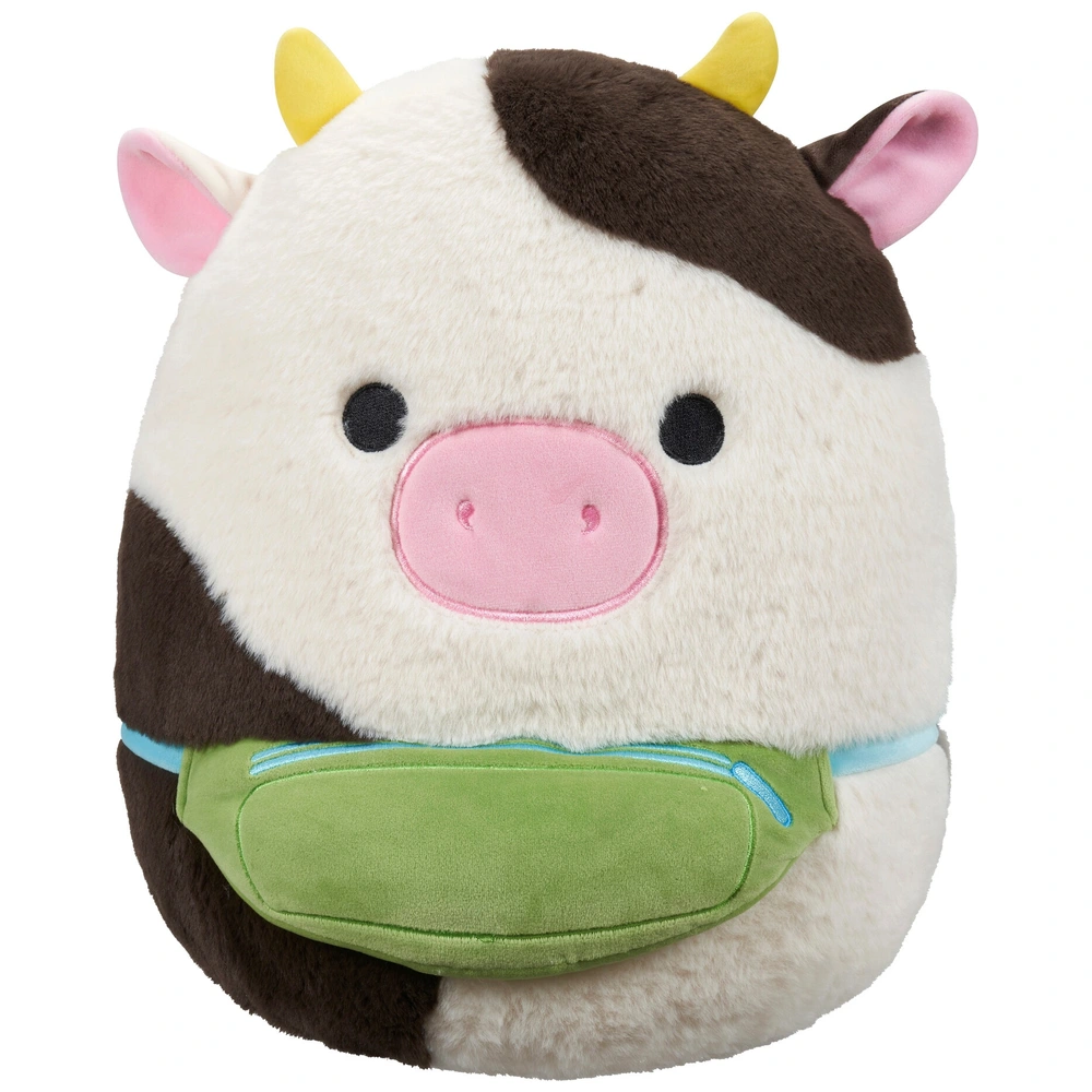 Original Squishmallows Fuzz-A-Mallows Connor the Black and White Cow 30cm |  Smyths Toys Ireland